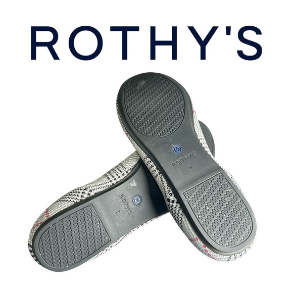 Rothy’s Women’s Retired The Flat Grey Glen Plaid Flats - Size 8 - Picture 3 of 4